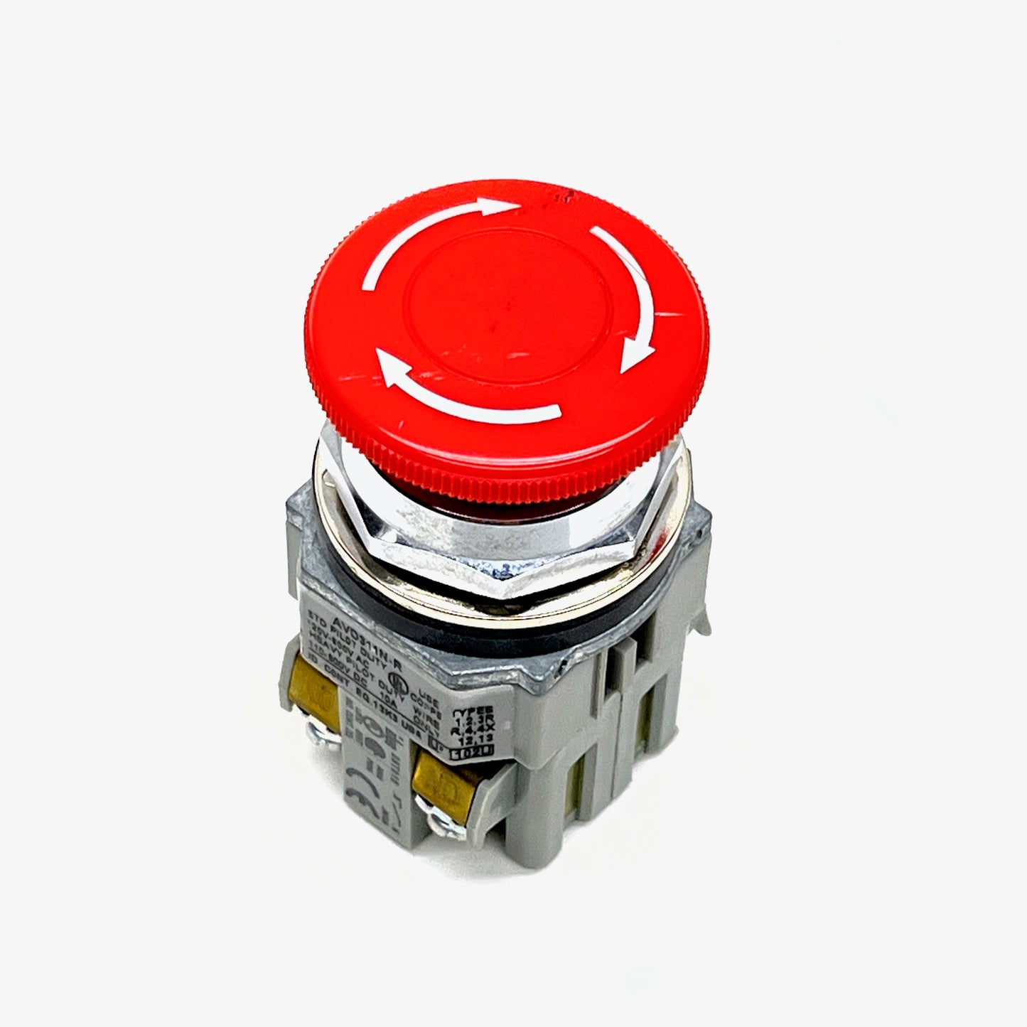 IDEC AVD311N-R Emergency Stop Switch 40 mm Mushroom Twist‑Release 10A 440VAC