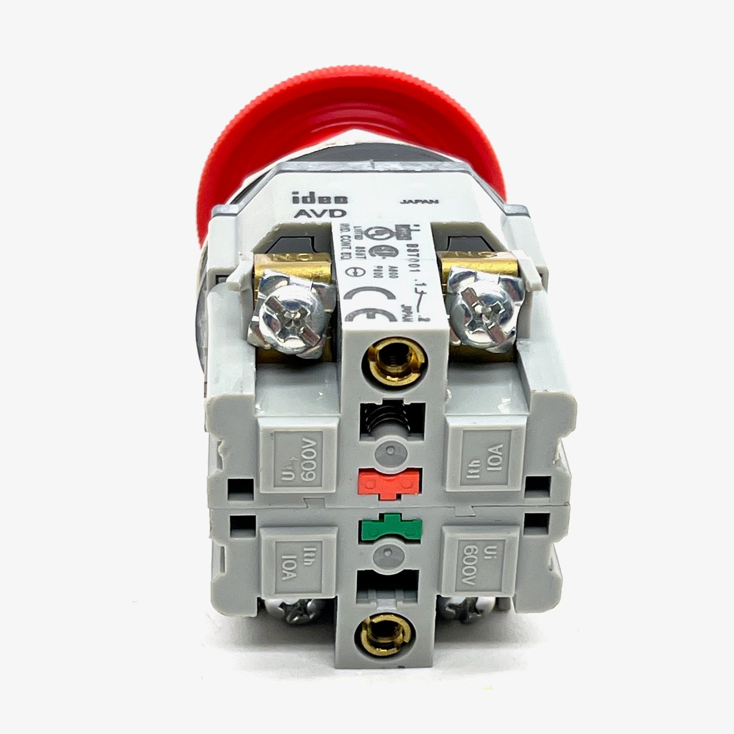 IDEC AVD311N-R Emergency Stop Switch 40 mm Mushroom Twist‑Release 10A 440VAC