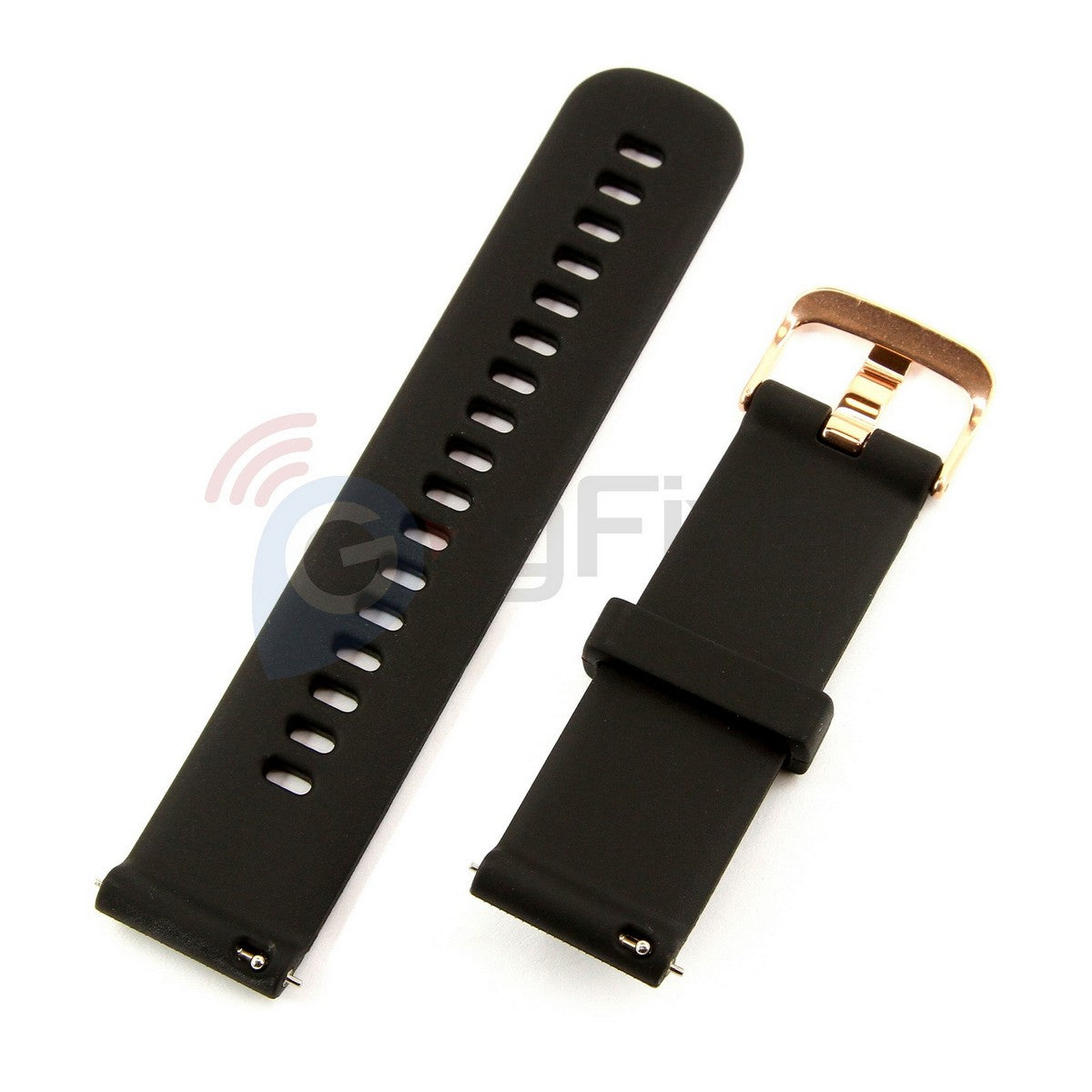 Silicone band for Garmin vivomove HR Black/gold. Quick Release 20mm. OEM (without screwdrivers and box). Size - LARGE New