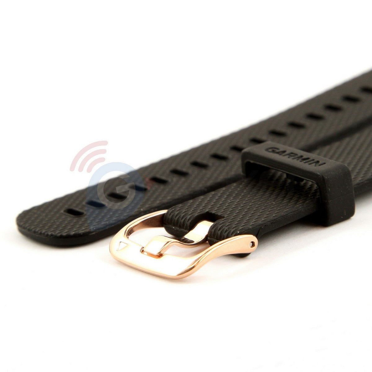 Silicone band for Garmin vivomove HR Black/gold. Quick Release 20mm. OEM (without screwdrivers and box). Size - LARGE New