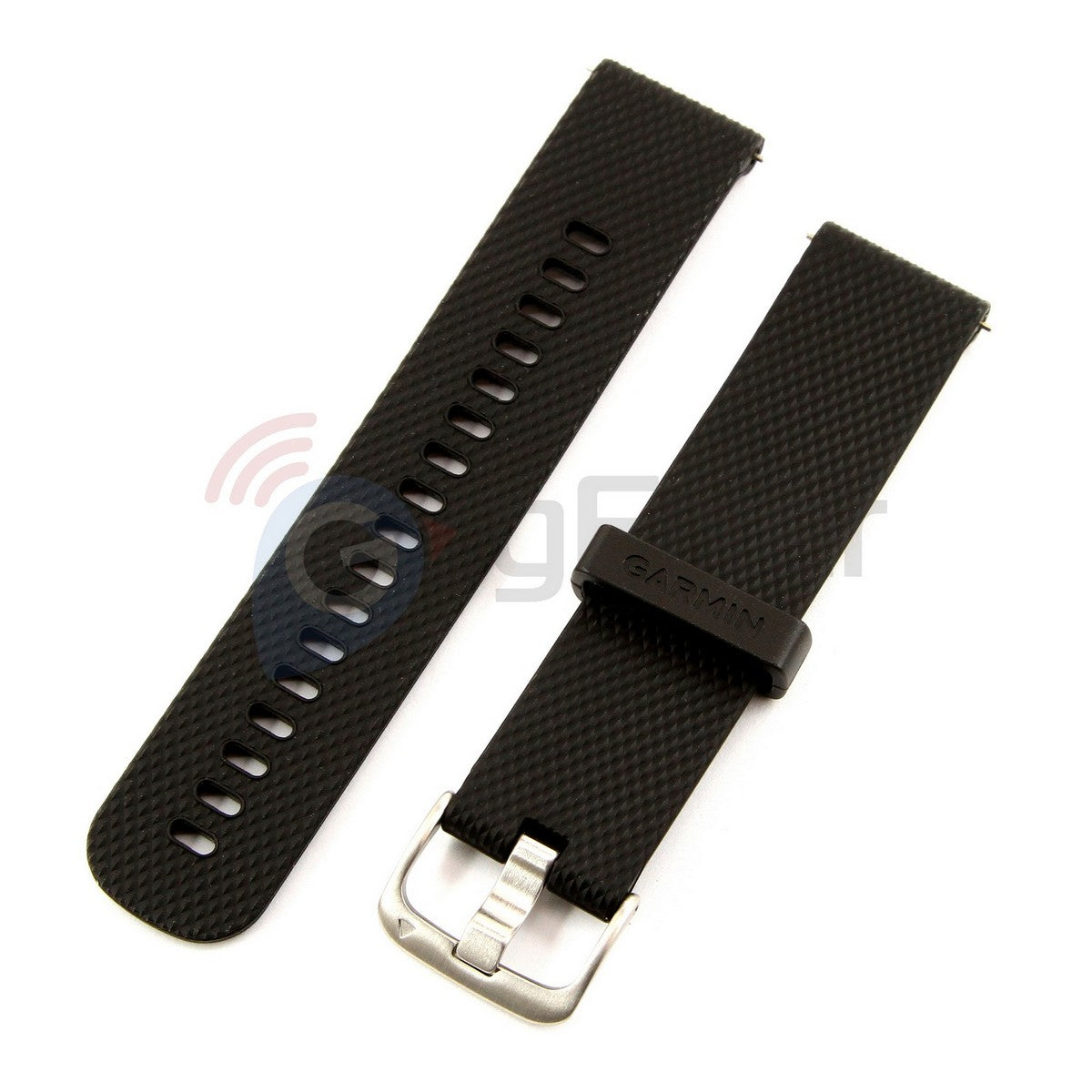 Silicone band for Garmin vivomove HR Black/silver. Quick Release 20mm. OEM (without screwdrivers and box). Size - LARGE New