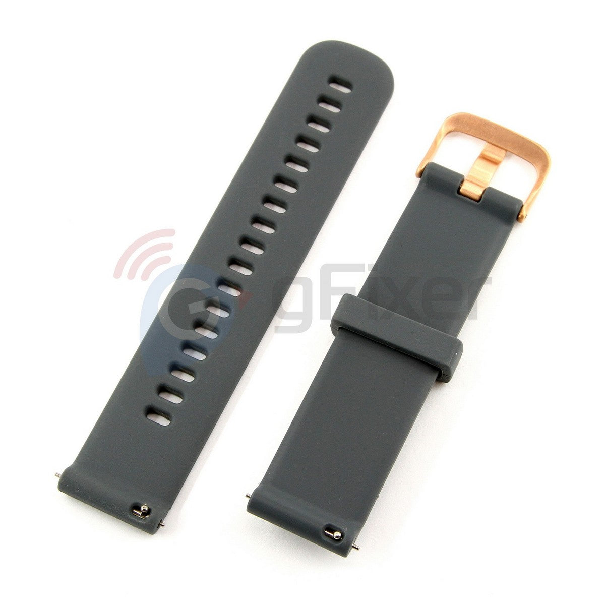 Silicone band for Garmin vivomove HR Grey/gold. Quick Release 20mm. OEM (without screwdrivers and box). Size - LARGE New
