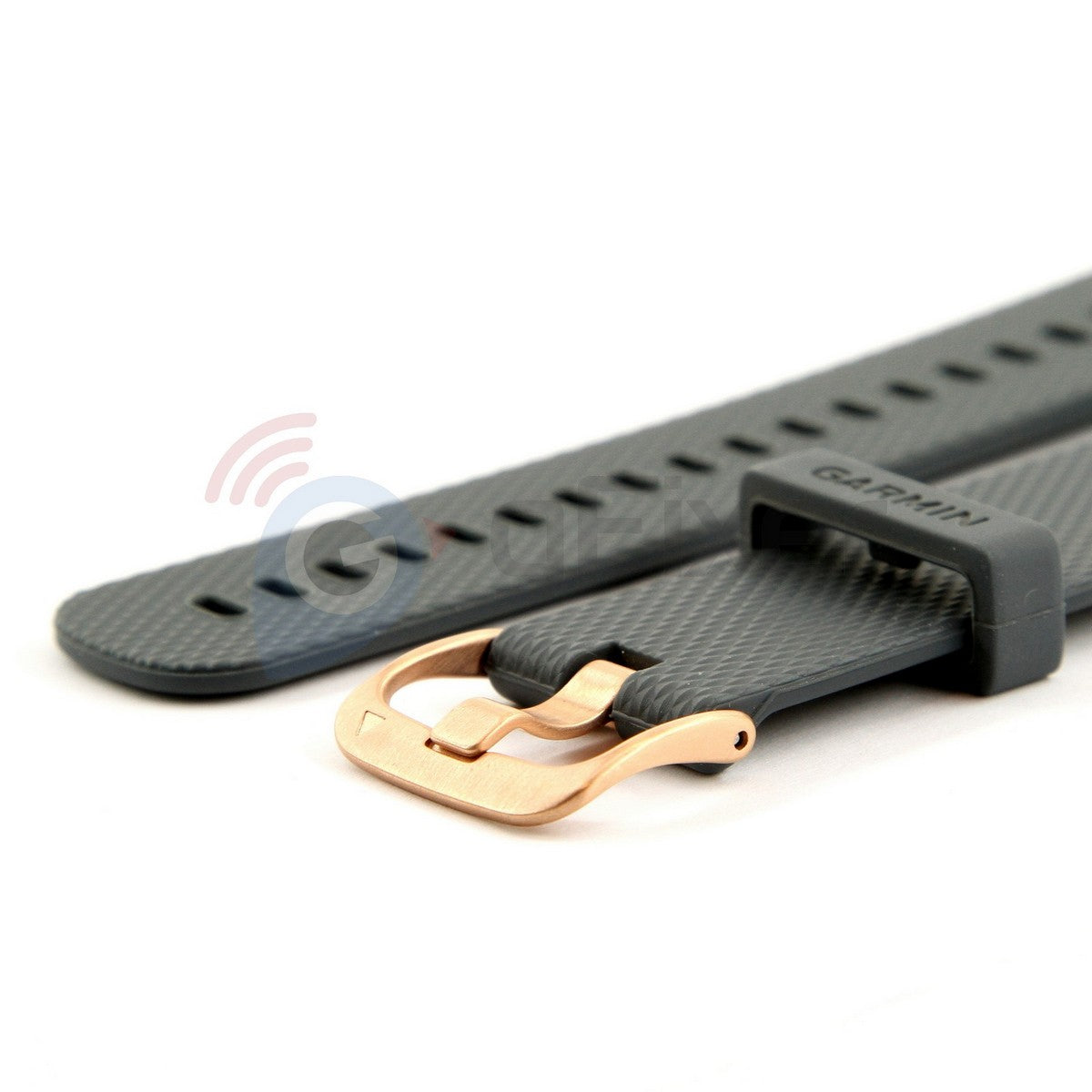 Silicone band for Garmin vivomove HR Grey/gold. Quick Release 20mm. OEM (without screwdrivers and box). Size - LARGE New