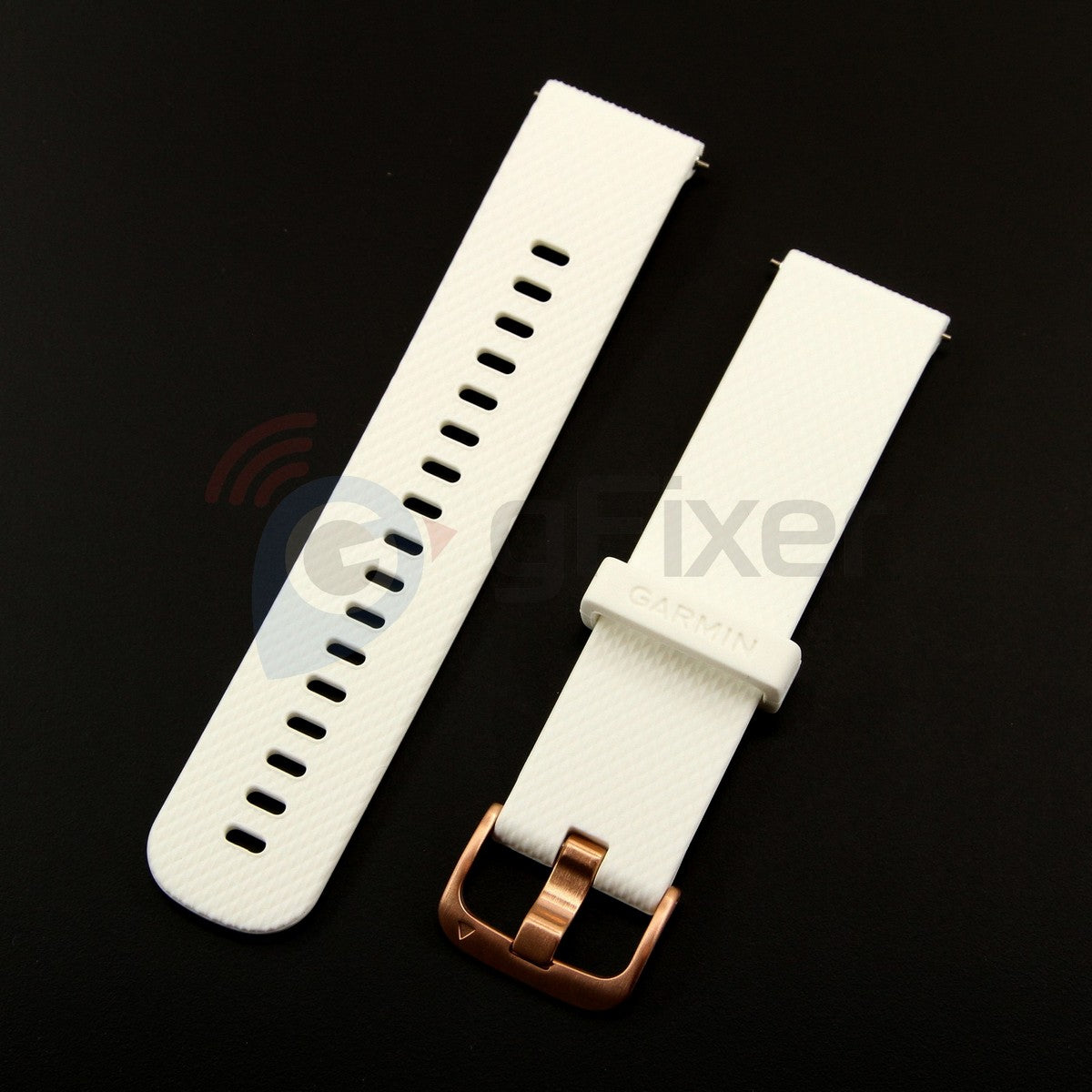 Silicone band for Garmin vivomove HR White/gold. Quick Release 20mm. OEM (without screwdrivers and box). Size - LARGE New