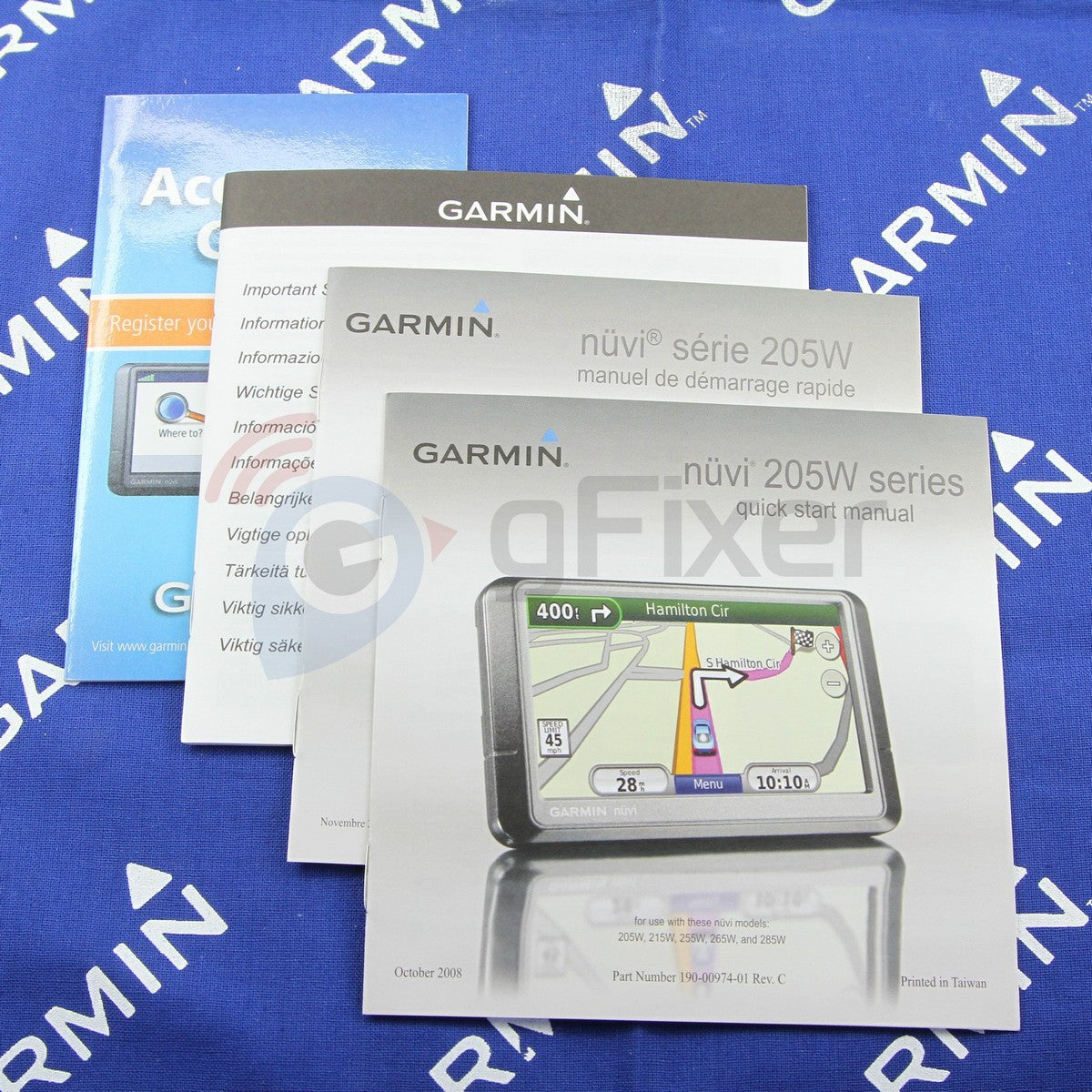 quick start manual for Garmin nuvi 205W series Used