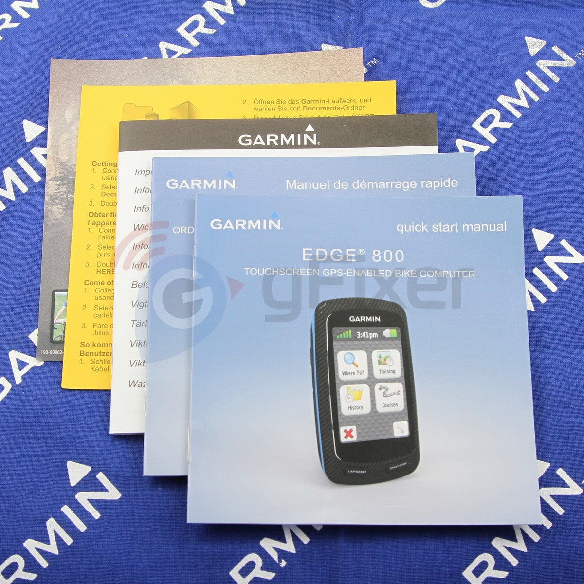 quick start manual for Garmin EDGE 800 Used