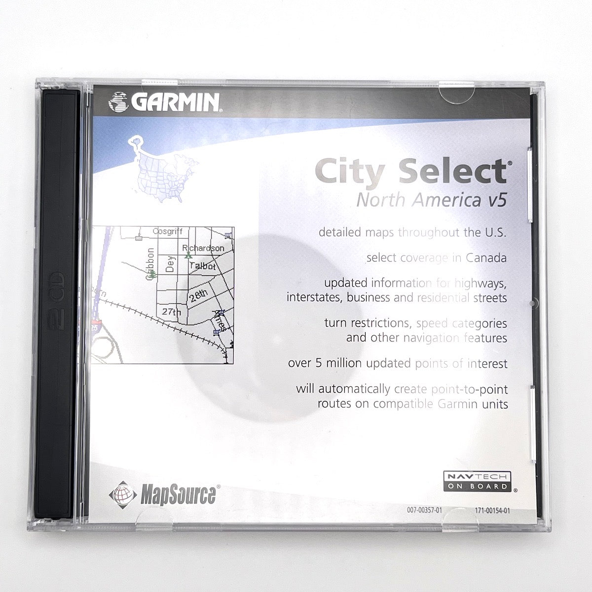 Software for Garmin City Select North America v5 - 2cd Used