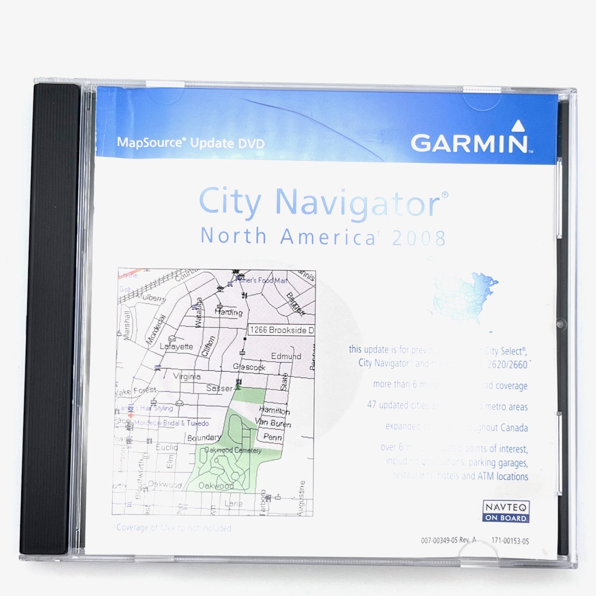 Software for Garmin City Navigator North America 2008 - 1cd Used