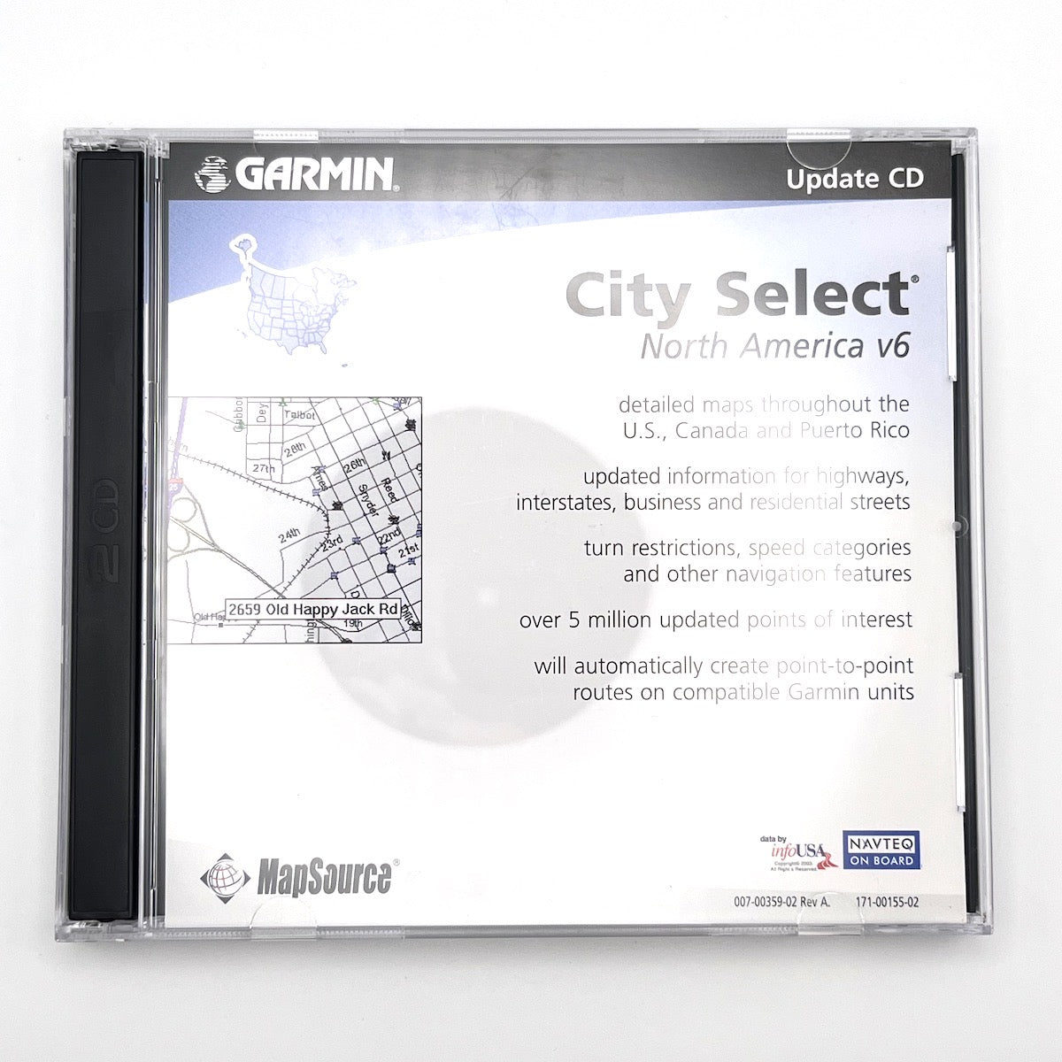 Software for Garmin City Select North America v6 - 2cd Used