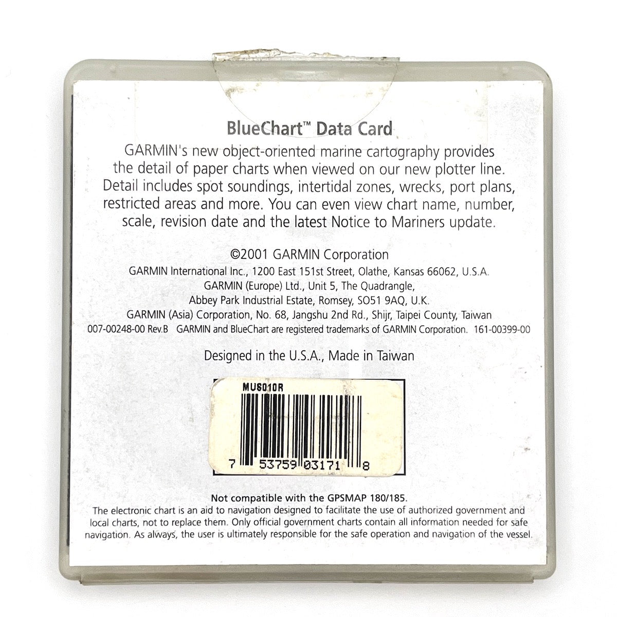 Data card BlueChart for Garmin GPSMAP MUS010R (SE.Florida) Used