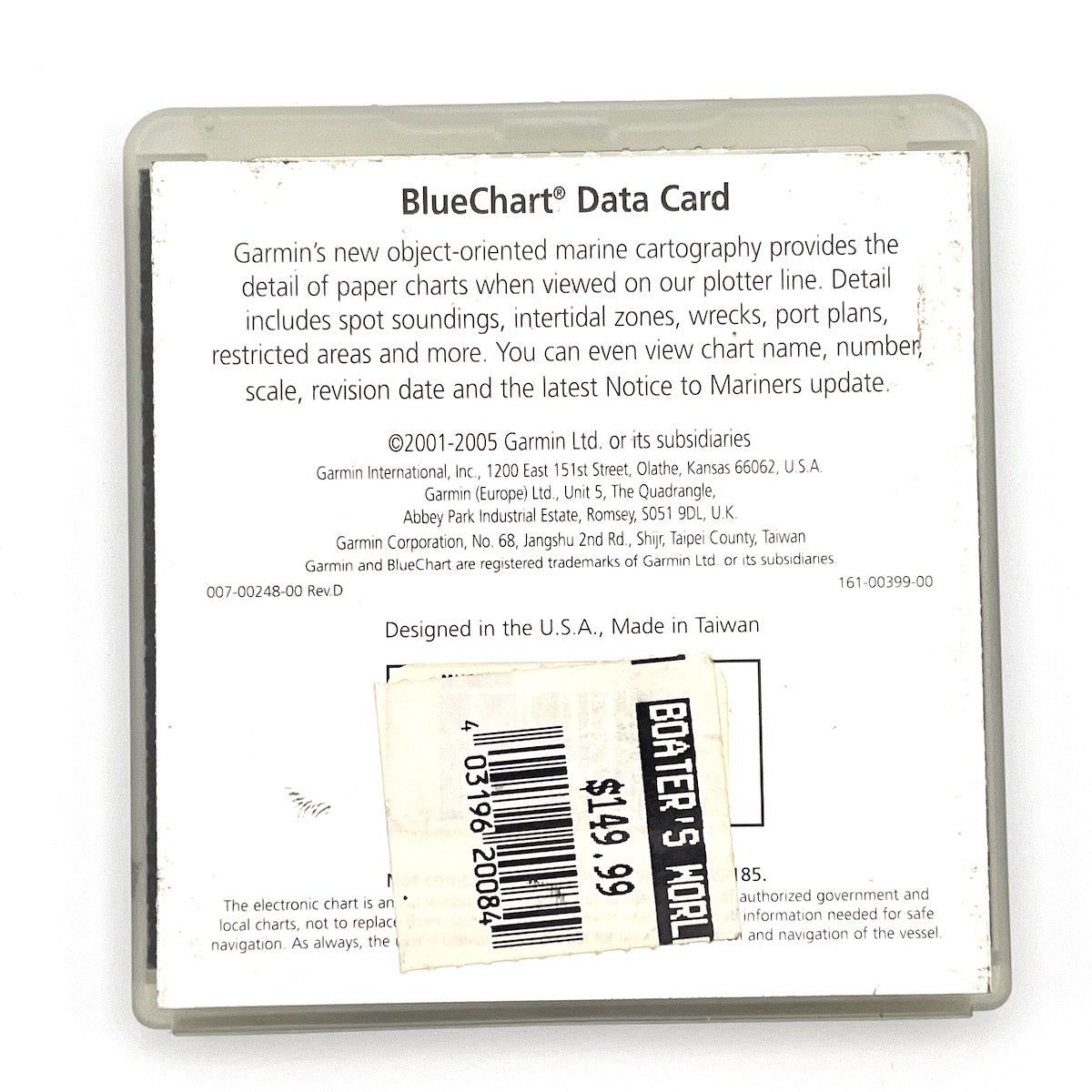 Data card BlueChart for Garmin GPSMAP MUS008R (Charleston - Jacksonville) Used