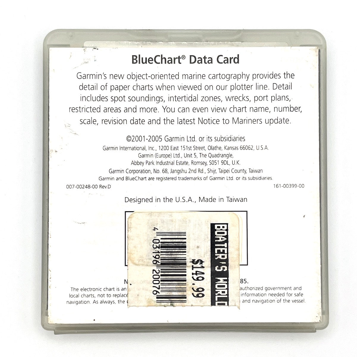 Data card BlueChart for Garmin GPSMAP MUS007R (Norfolk - Charleston) Used