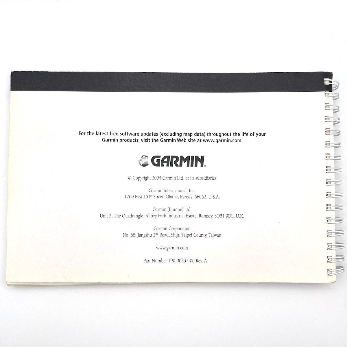 owner's manual for Garmin GPSMAP 296 (English) Used
