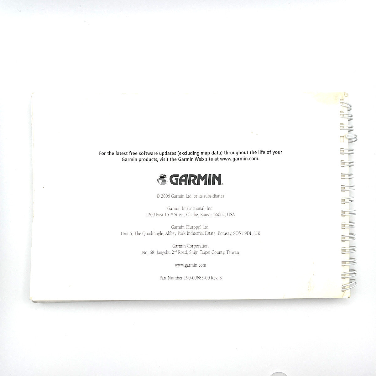 owner's manual for Garmin GPSMAP 478 (English) Used