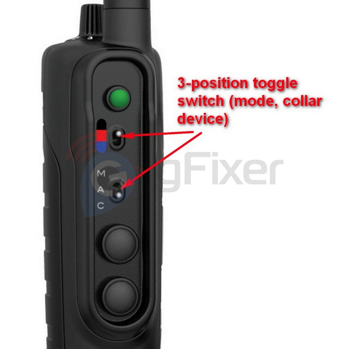 3-position toggle switch for Garmin PRO 550 IP67 (mode, collar device) New