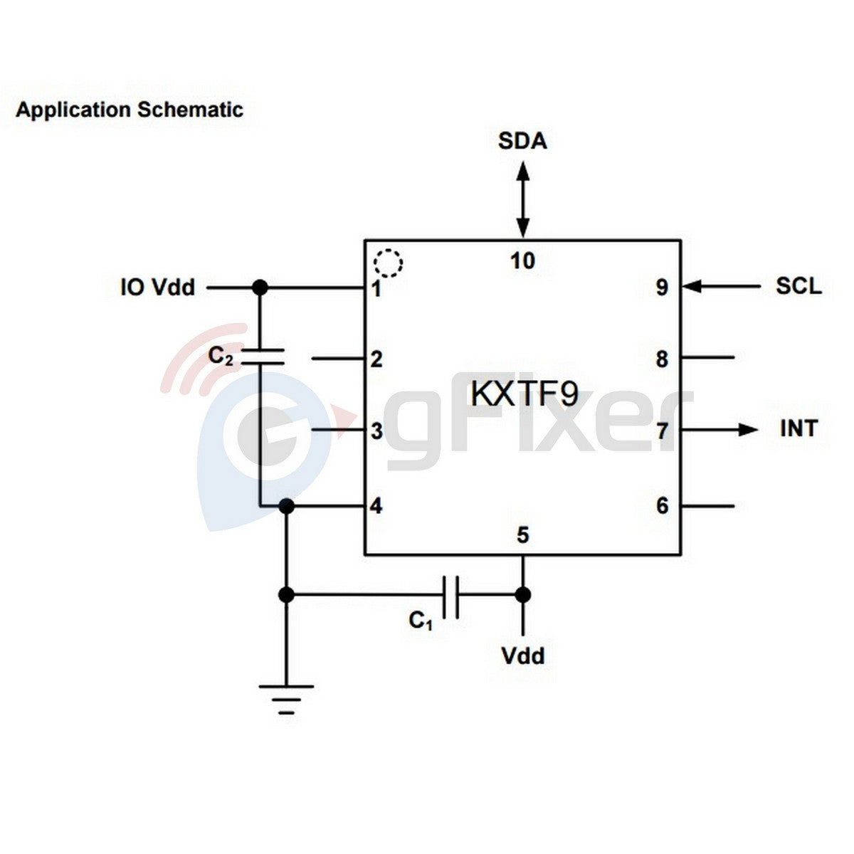 3-axis Accelerometer kxtf9-4100 for Garmin Astro 320, DC 50, TT10 New