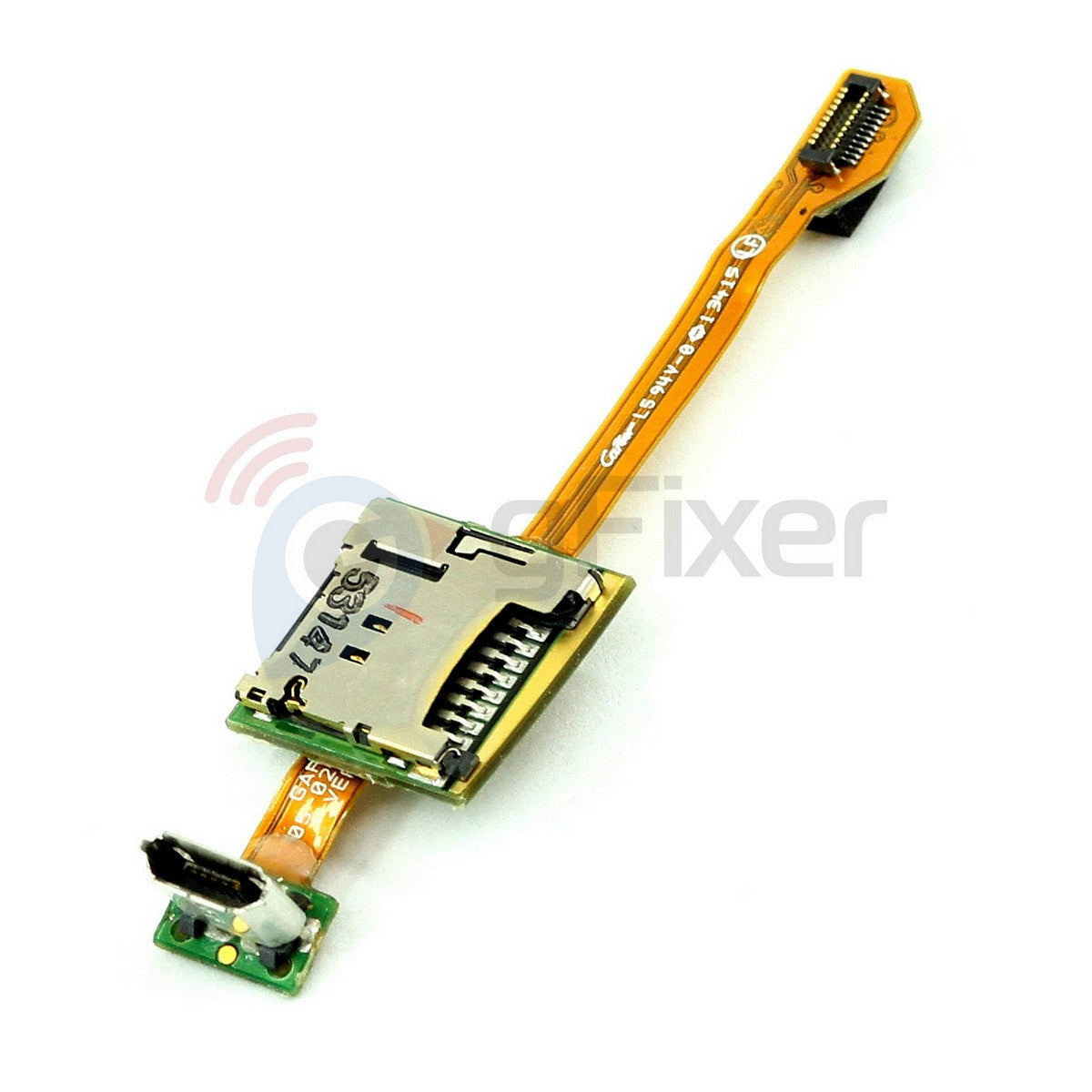 PCB w microUSB & MicroSD holder for Garmin Edge 1000 Used