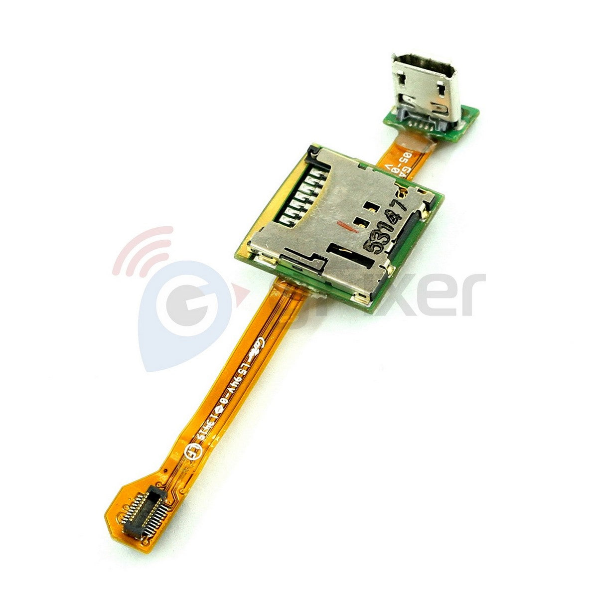 PCB w microUSB & MicroSD holder for Garmin Edge 1000 Used