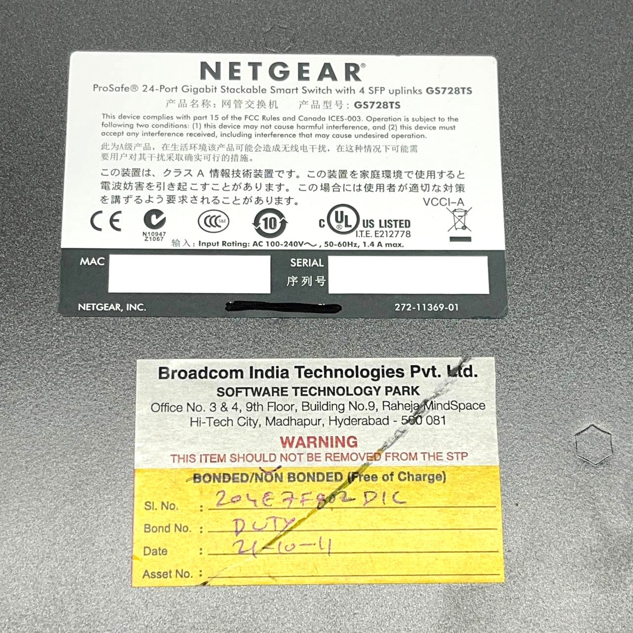 NETGEAR ProSafe GS728TS 24-Port Gigabit Stackable Smart Switch w/4 SFP