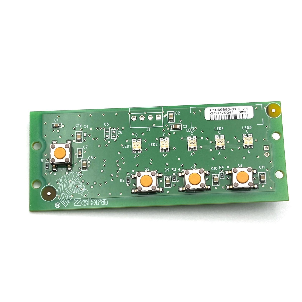 Control Panel PCB for Zebra ZD410 P1079903-015 with buttons and LED's used