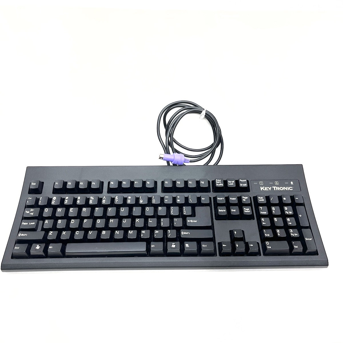 Key Tronic KT800P2N10P 104-Key PS/2 Windows Multimedia Keyboard Black