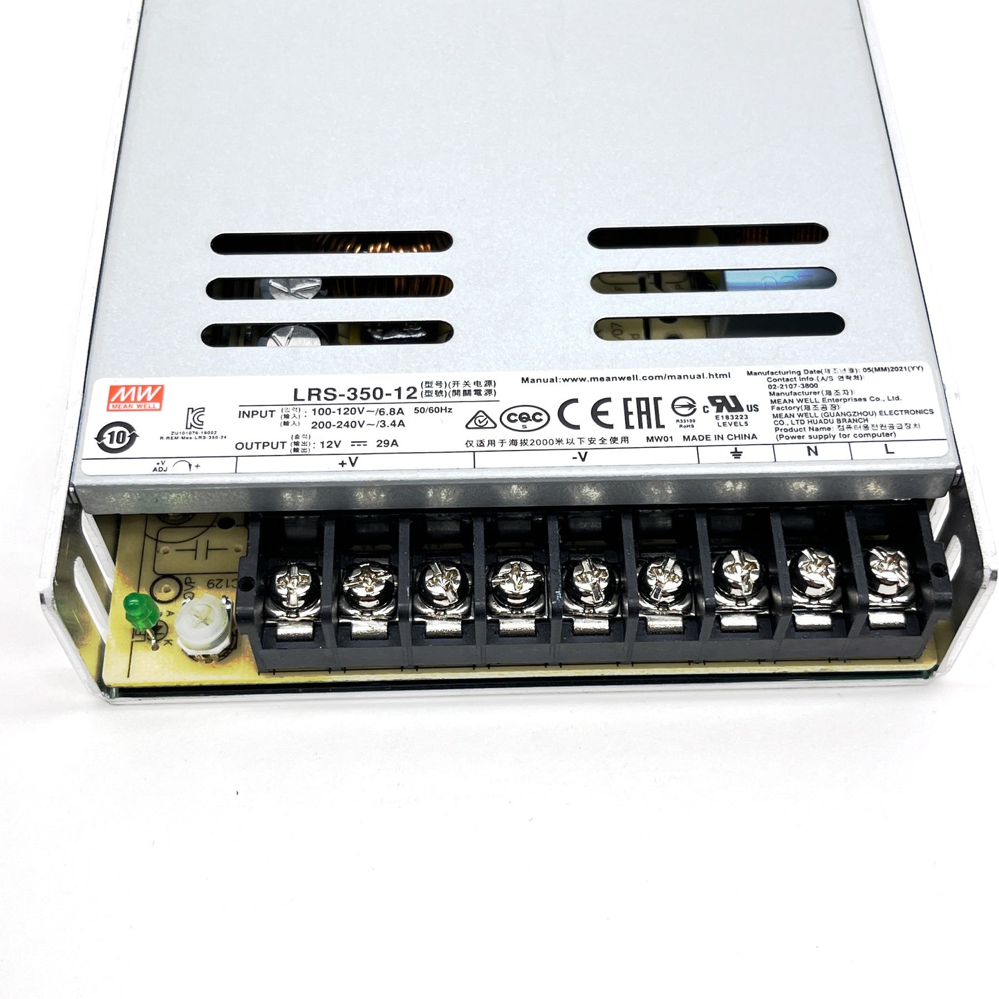 Mean Well LRS‑350‑12 350W 12V Industrial Power Supply AC/DC Enclosed