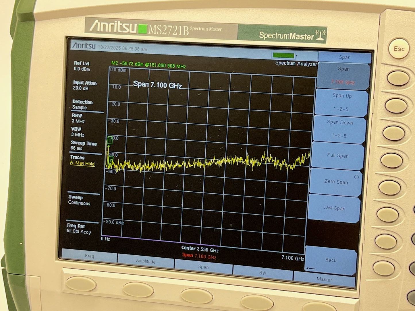 Anritsu MS2721B Spectrum Master 9 kHz–7.1 GHz with Tracking Generator – Tested & Working – Complete Kit