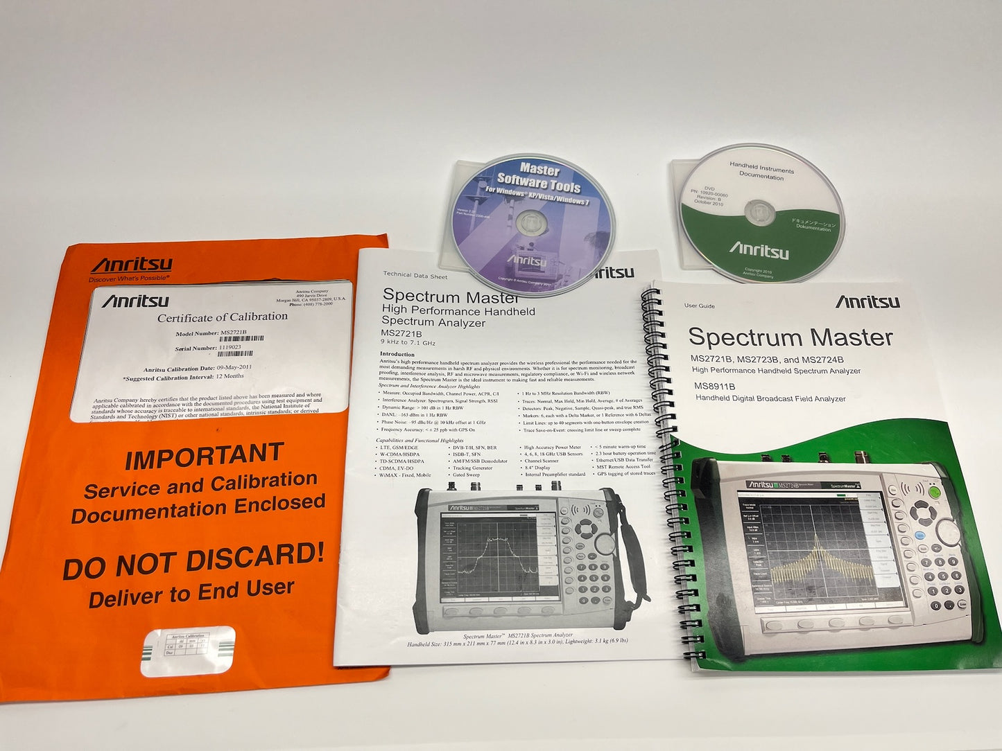 Anritsu MS2721B Spectrum Master 9 kHz–7.1 GHz with Tracking Generator – Tested & Working – Complete Kit