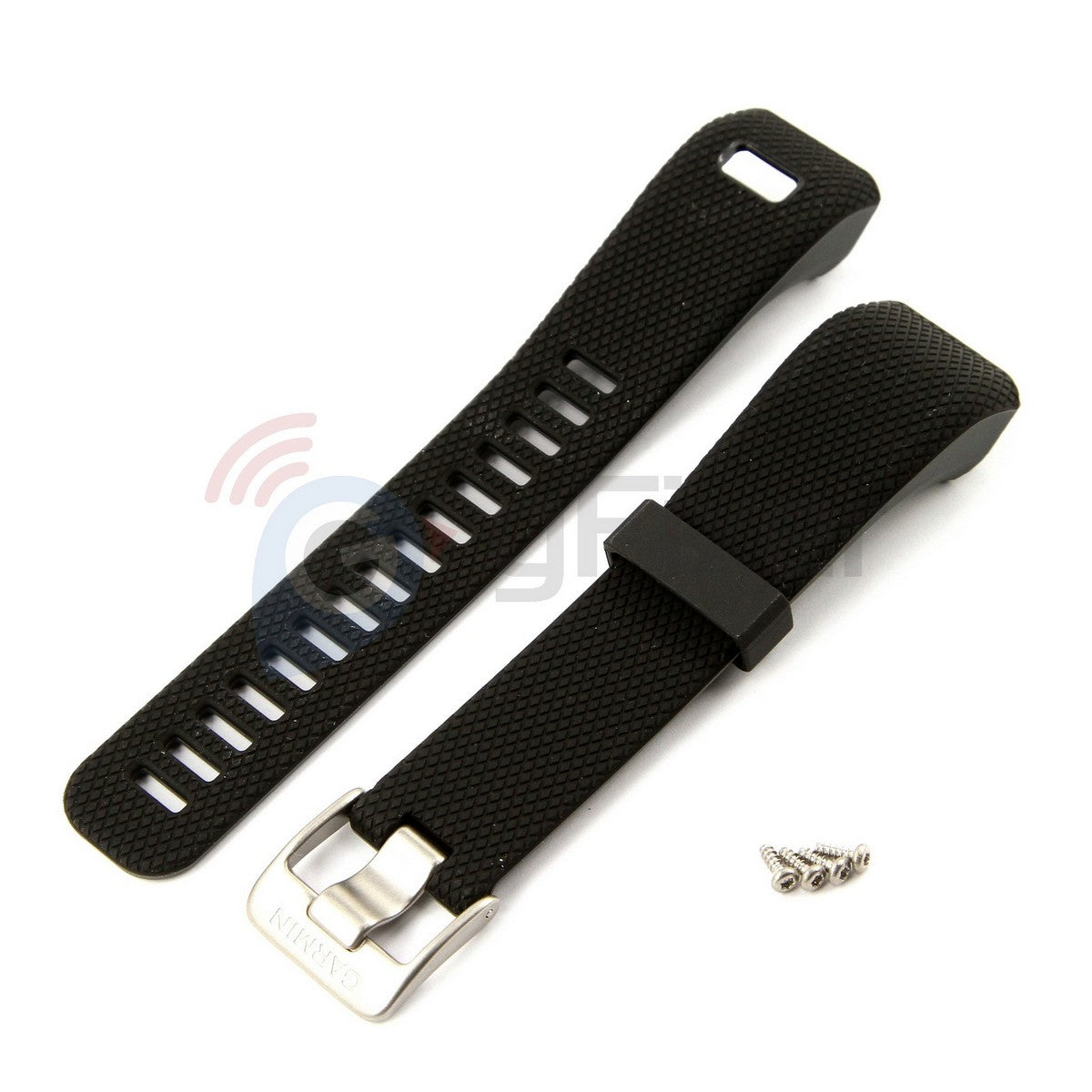 Rubber band for Garmin vivosmart HR+ (Black White) 100% Genuine with plastic insert New