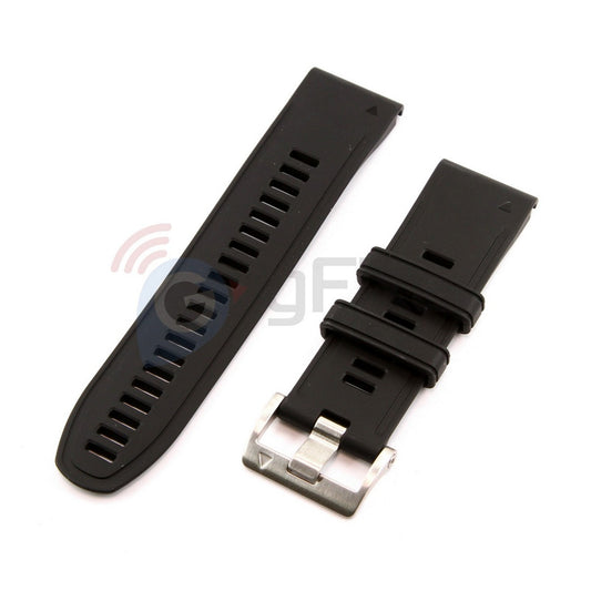 Silicone band  for Garmin Descent Mk1 QuickFit 26mm. Silver buckle. OEM (without screwdrivers and box) New