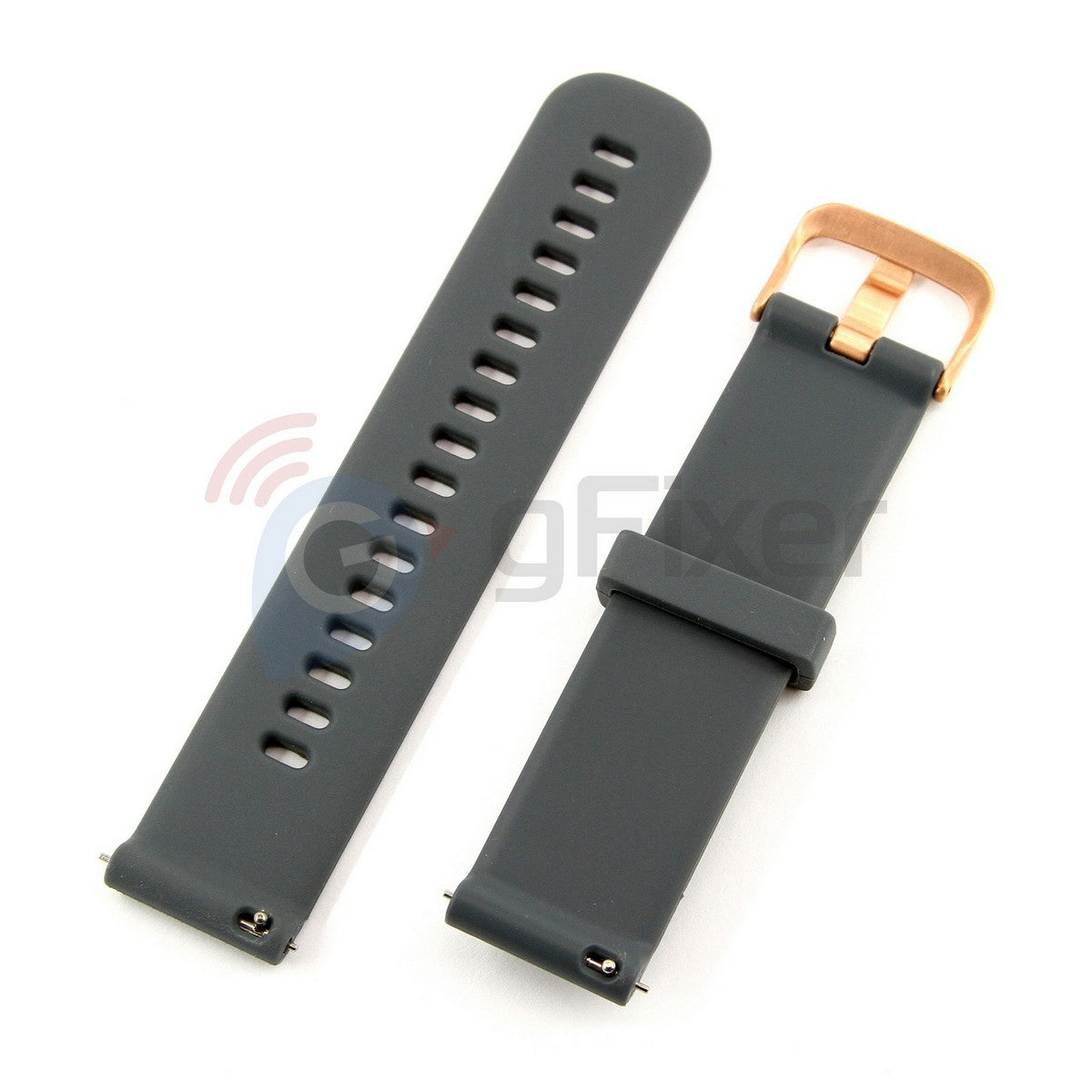 Silicone band  for Garmin vivomove HR Grey/gold. Quick Release 20mm. OEM (without screwdrivers and box). Size - LARGE New