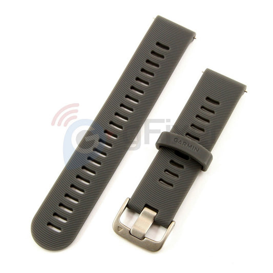 Silicone band  for Garmin Forerunner 645 Slate Grey. Quick Release 20 mm New