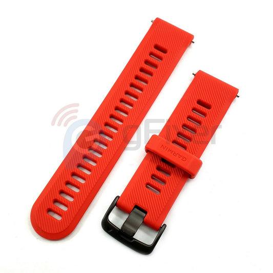Silicone band  for Garmin Forerunner 745 magma red. Quick Release 22 mm New