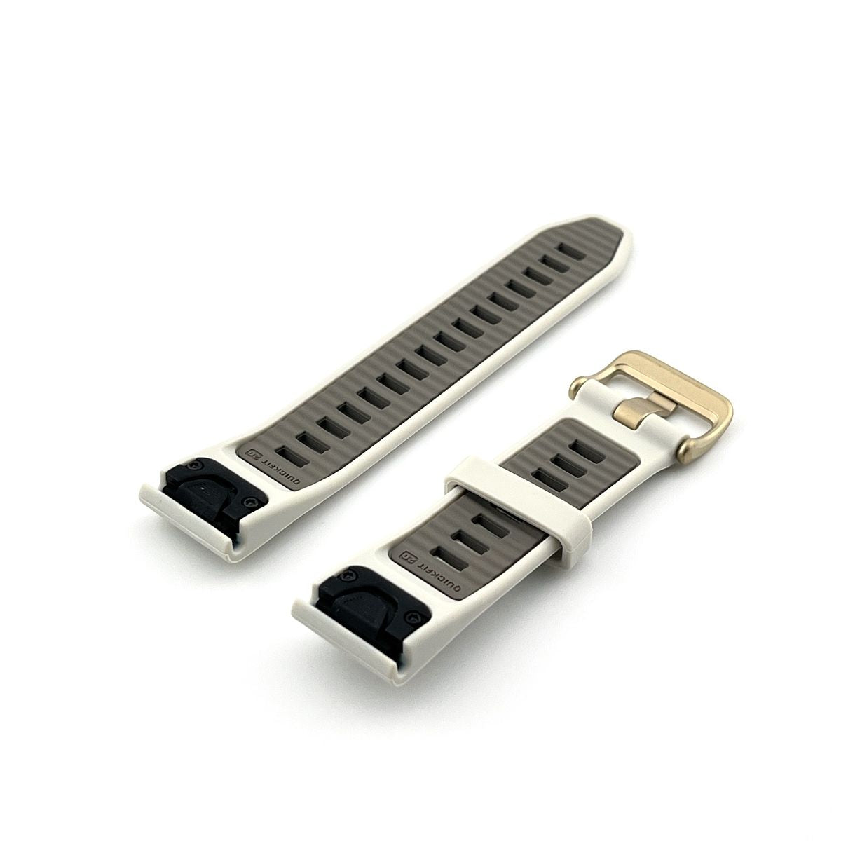 Silicone band for Garmin Fenix 8 (43mm) Soft gold buckle, QuickFit 20mm. OEM (without screwdrivers and box) New