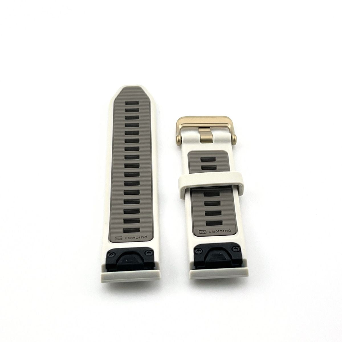 Silicone band for Garmin Fenix 8 (43mm) Soft gold buckle, QuickFit 20mm. OEM (without screwdrivers and box) New