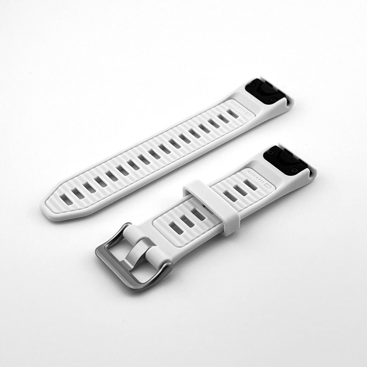 Silicone band for Garmin Fenix 8 (43mm) Silver buckle, QuickFit 20mm. OEM (without screwdrivers and box) New