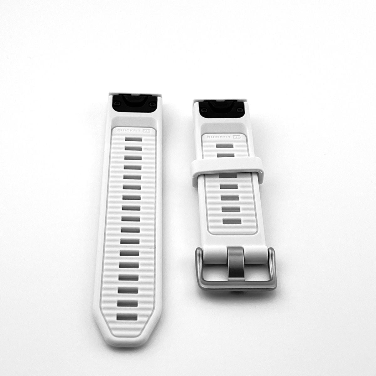 Silicone band for Garmin Fenix 8 (43mm) Silver buckle, QuickFit 20mm. OEM (without screwdrivers and box) New