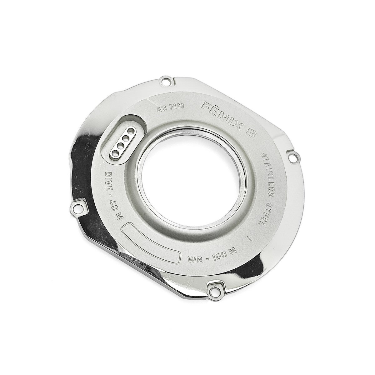 Back case for Garmin Fenix 8 (43 mm) without contacts (silver) Used