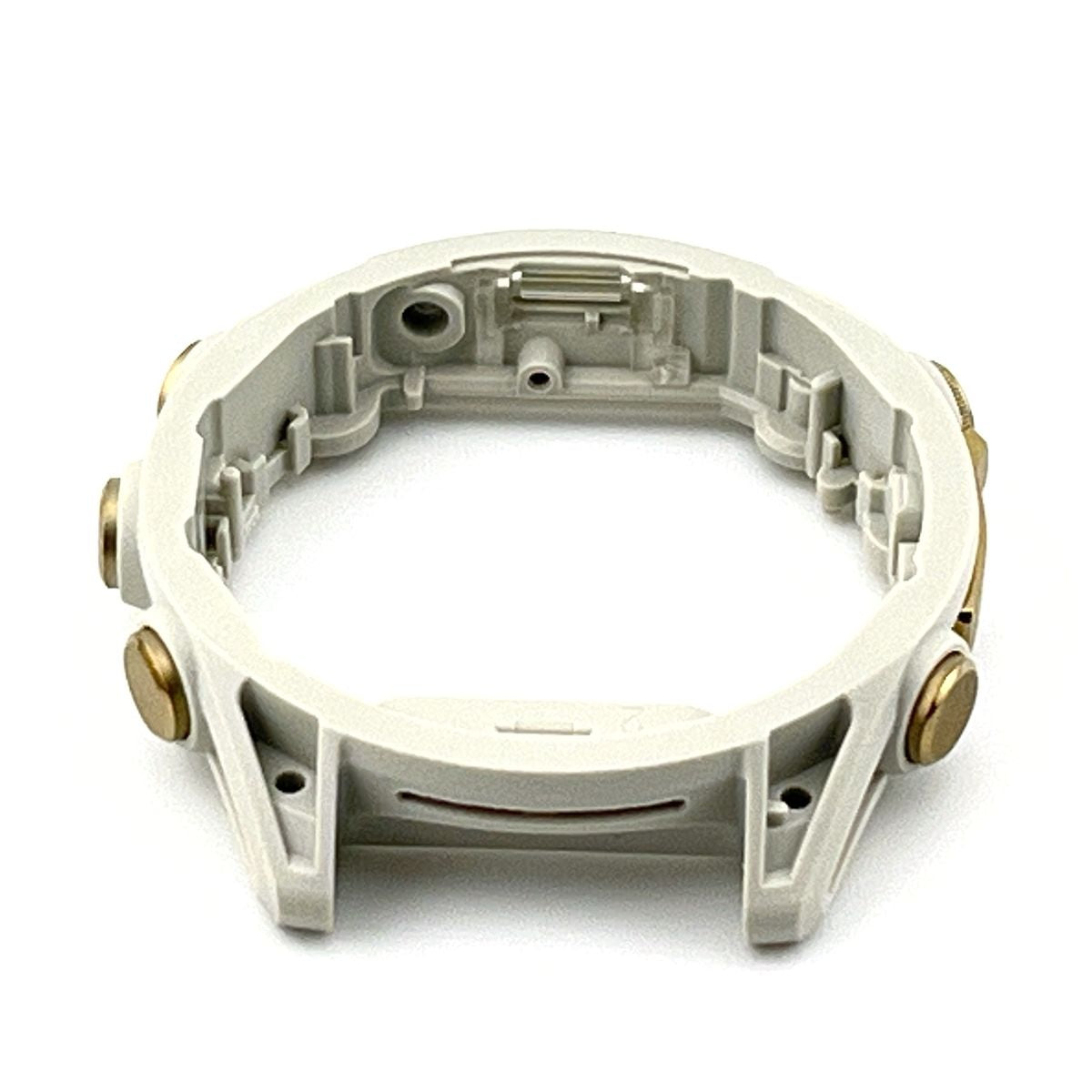 Middle case for Garmin Fenix 8 (43 mm) with buttons (white/soft gold) New
