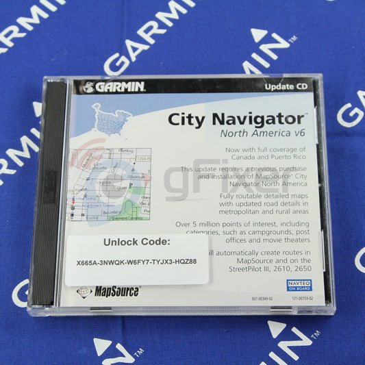 Software for Garmin City Navigator North America v6 - 2cd  Used