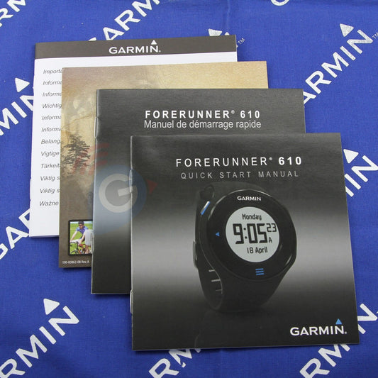 quick start manual for Garmin FORERUNNER 610  Used