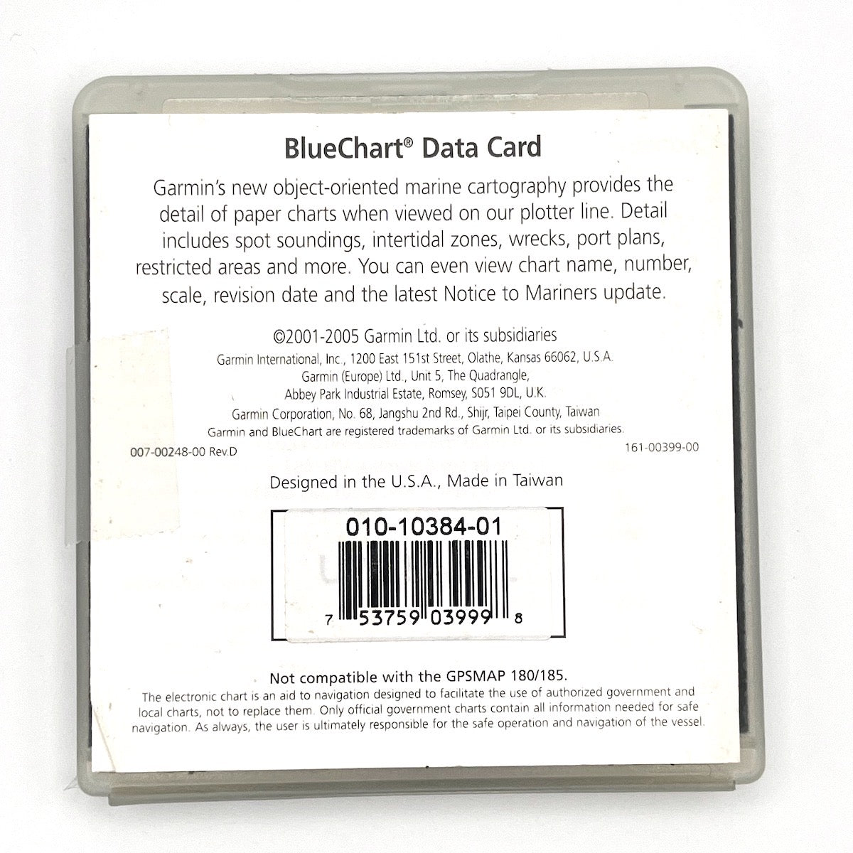 Data card BlueChart for Garmin GPSMAP MUS004R (New York) Used