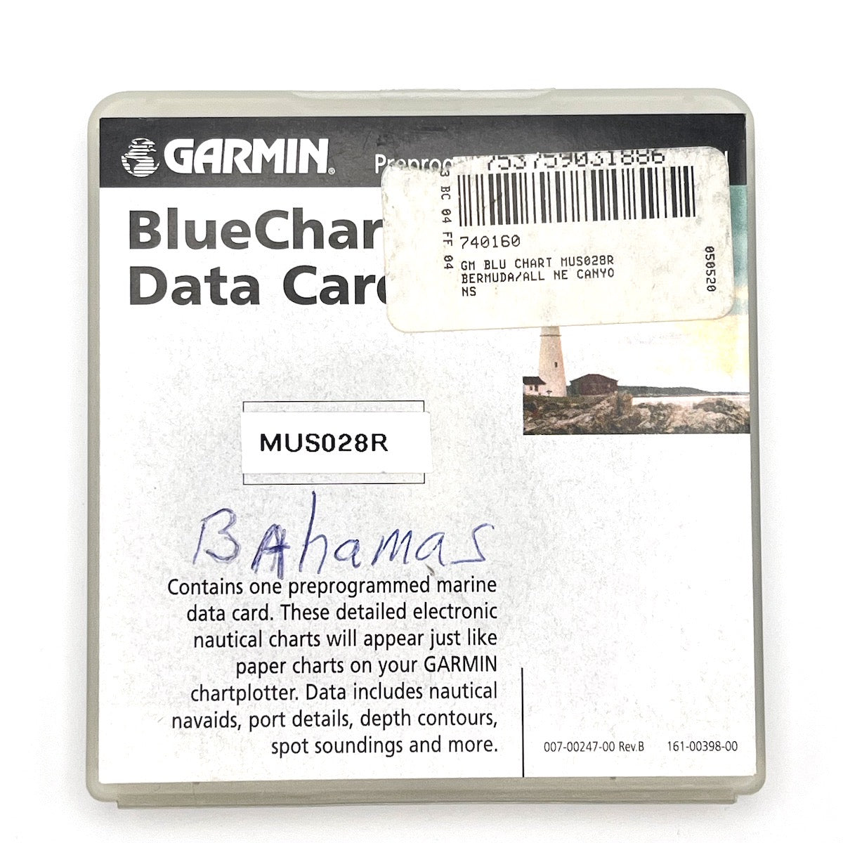 Data card BlueChart  for Garmin GPSMAP MUS028R (Bermuda) Used