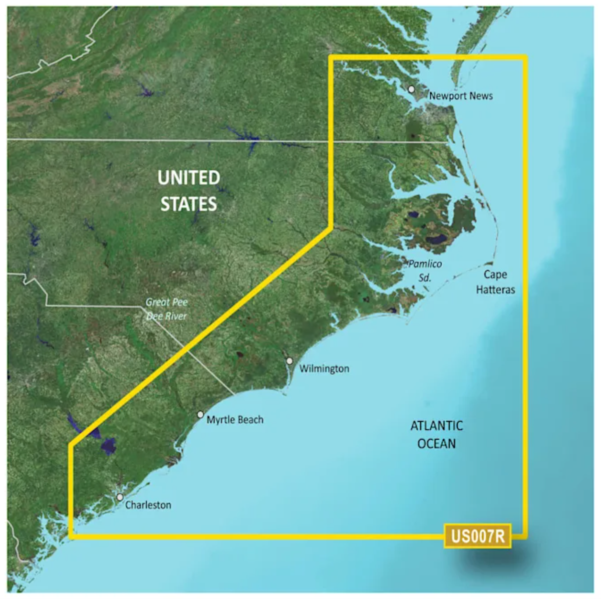 Data card BlueChart for Garmin GPSMAP MUS007R (Norfolk - Charleston) Used
