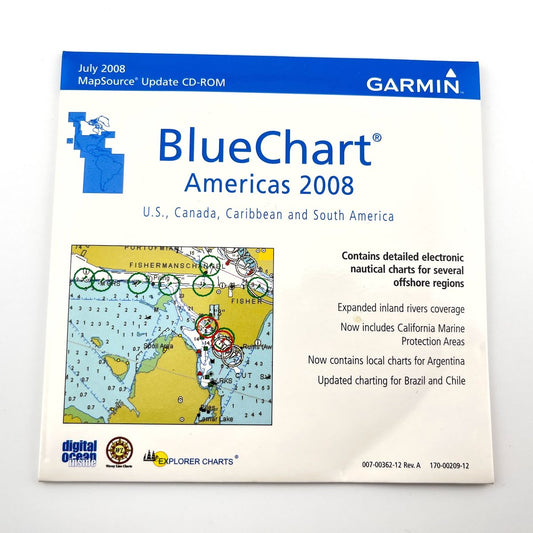 Software for Garmin BlueChart Americas 2008 07-00362-12 170-00209-12 New