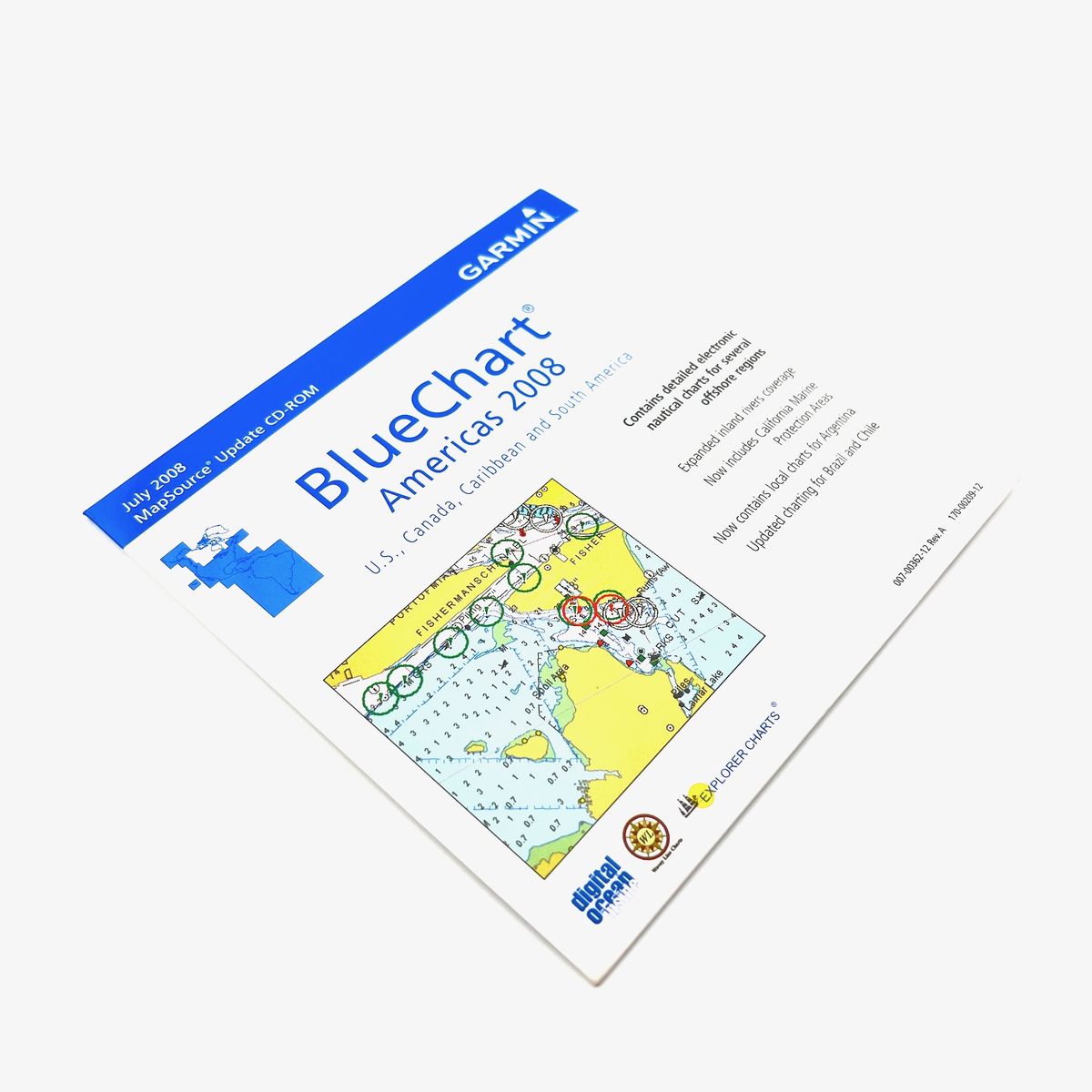 Software for Garmin BlueChart Americas 2008 07-00362-12 170-00209-12 New