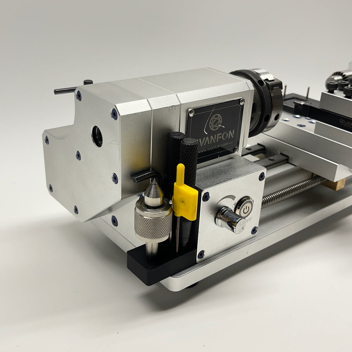 SVANFON Mini Metal Lathe Bench Lathe Hobby Precision Turning Machine