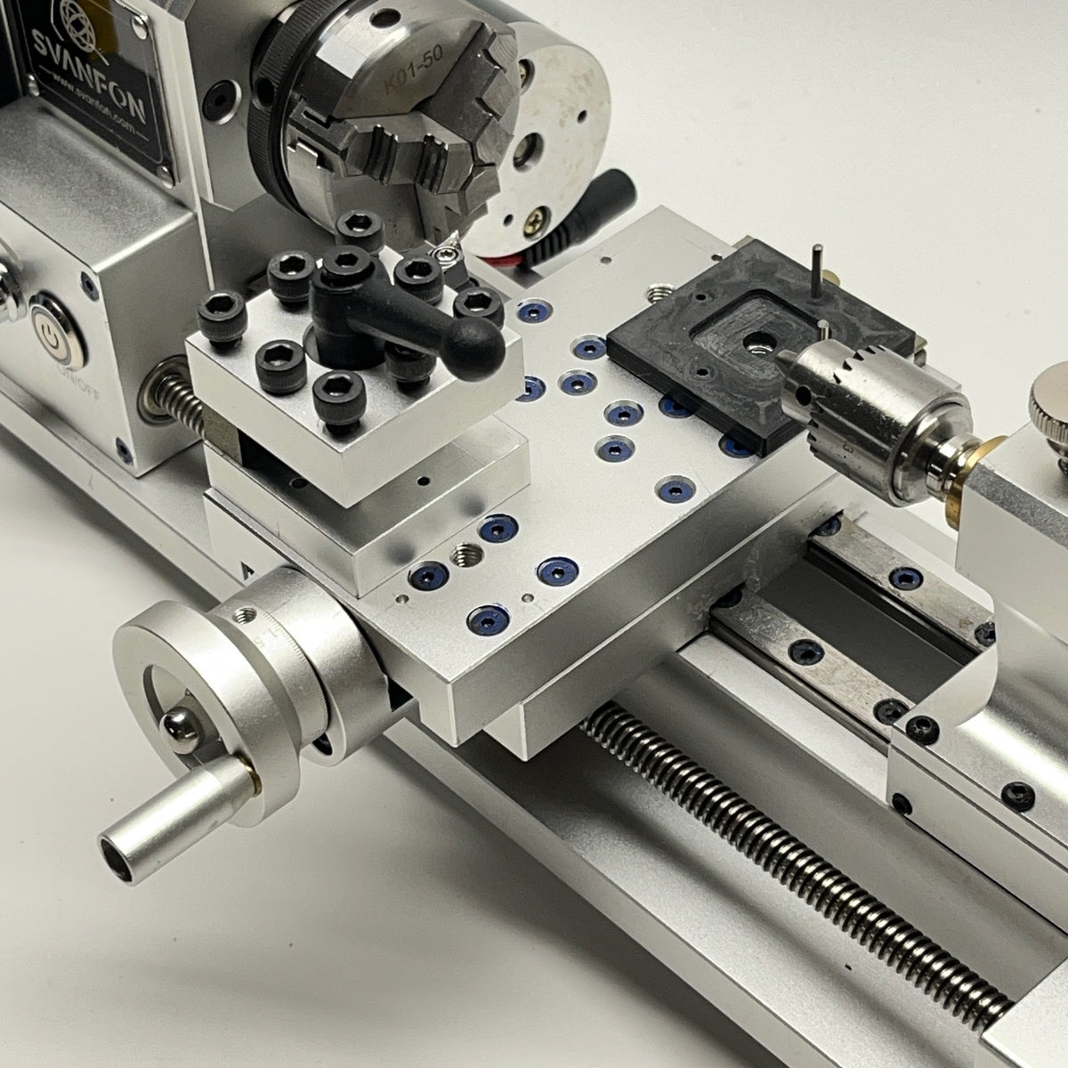 SVANFON Mini Metal Lathe Bench Lathe Hobby Precision Turning Machine