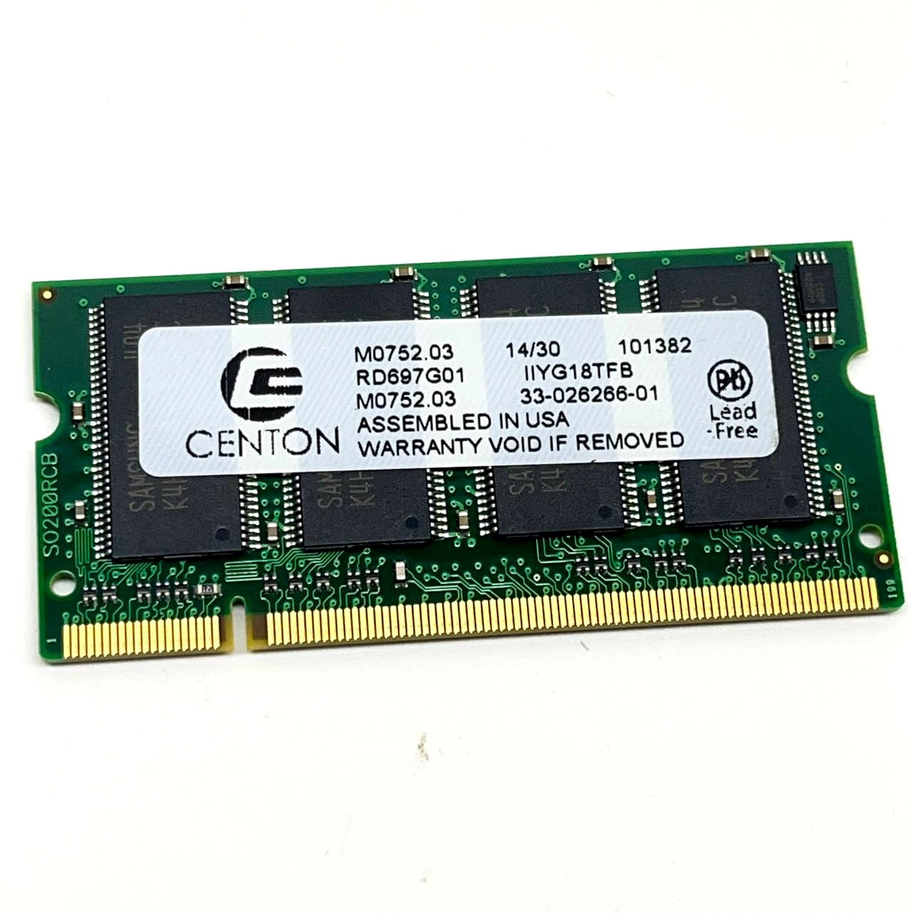 Centon M0752.03 RD697G01 SODIMM DDR3 Laptop Memory Module