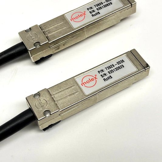 Molex 73929-0036 SFP+ Passive DAC Twinax Cable 24cm 10Gb (Used)